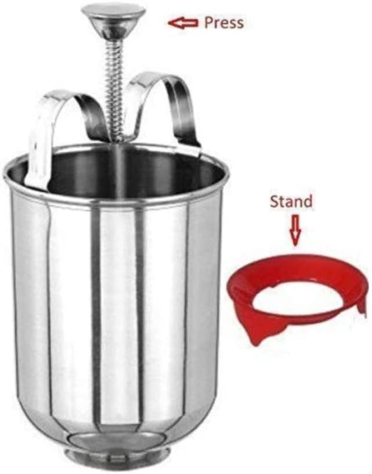 Durable Stainless Steel Mendu Vada Maker Spring Push Mechanism With Stand 19357