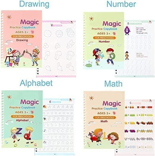 Sank Magic Practice Copybook (4 BOOKS,1 PEN,1 GRIP,10 REFILL) b1s18a-ff