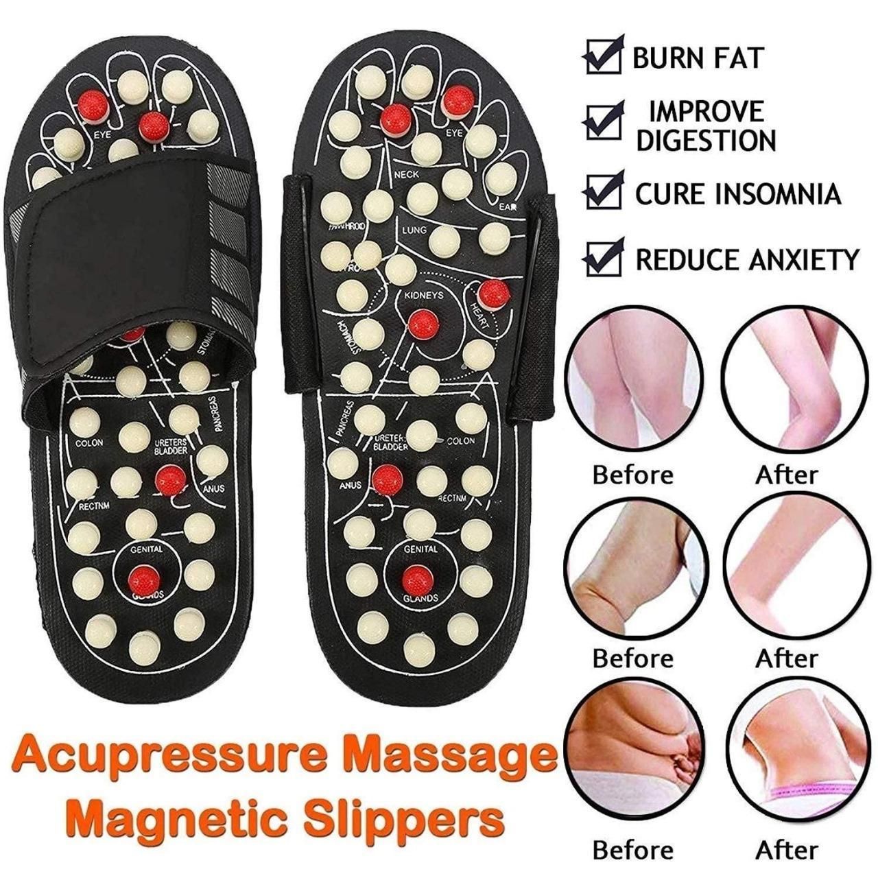 Acupressure and Magnetic Therapy Paduka Slippers for Full Body Blood Circulation For Men and Women - Nexivo