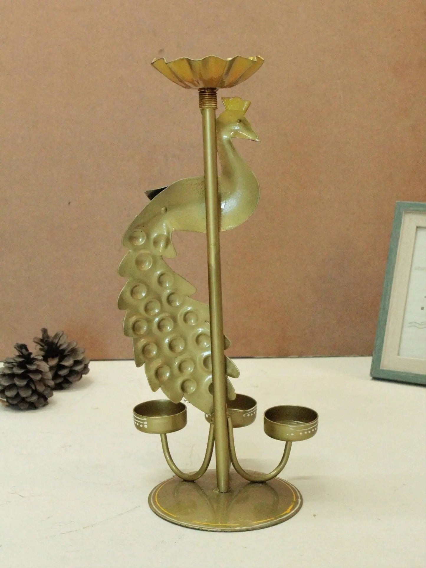 Crafted Peacock Tealight Holder - Nexivo