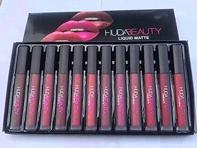 Huda Beauty matte Finishing Lipstick ( Pack of 12 ) - Nexivo