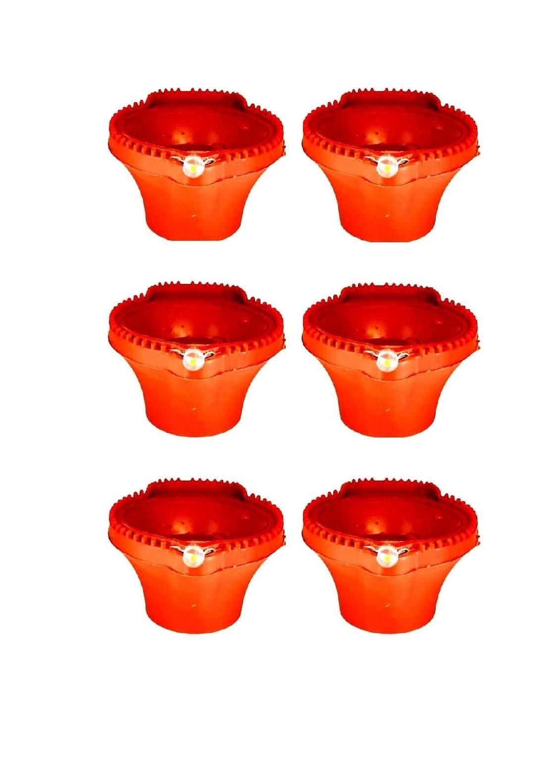 LED Light Water Sensor Diyas Plastic with, Ambient Lights, (Pack of 6/12/18/24) - Nexivo