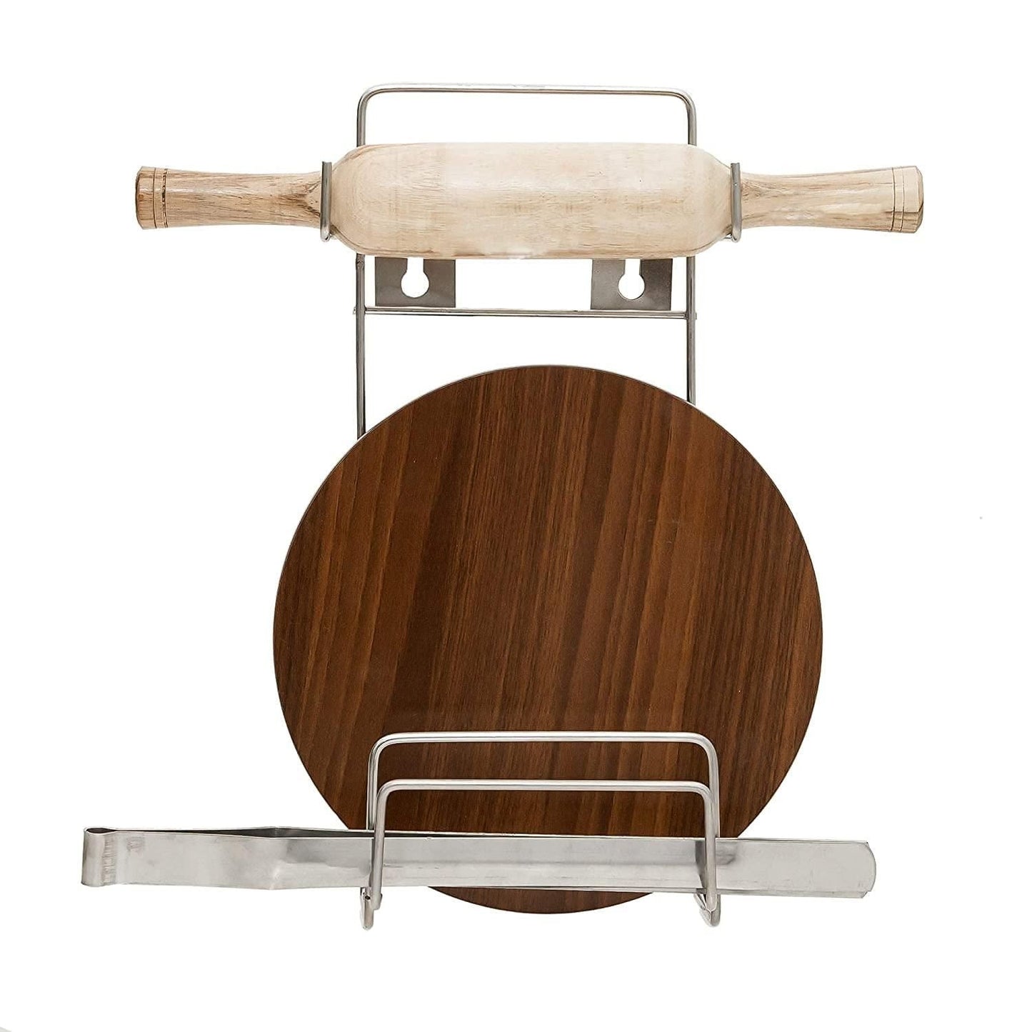 Stainless Steel Rolling Pin Holder Chakla Belan Stand - Nexivo