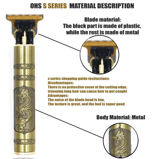 T9 Hair Clipper Repair Beard Shaving Body Hair Trimmer Clippers Electric Machine Men Haircut Machine 0mm Barber Shaver - NexivoEdge