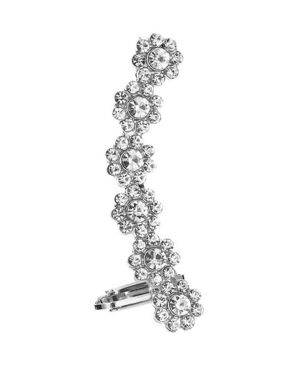 Full Crystal Butterfly Flower Single Crystal Ear Clip NexivoEdge