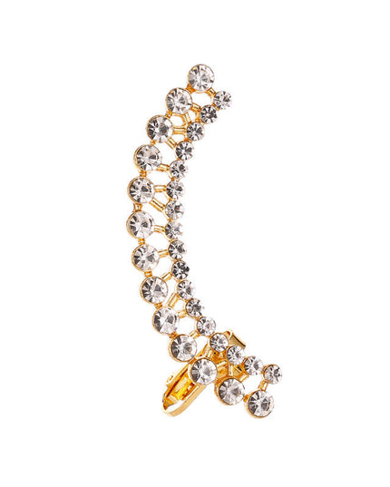 Full Crystal Butterfly Flower Single Crystal Ear Clip NexivoEdge
