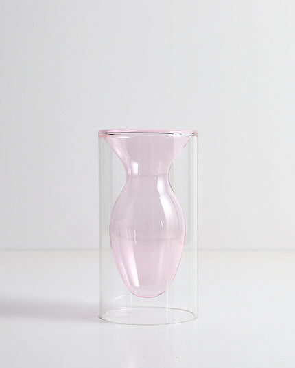Home Decoration Accessories Nordic Ins Colourful Glass Transparent Vase Living Room Dining Table Dried Flowers Hydroponic Vases NexivoEdge
