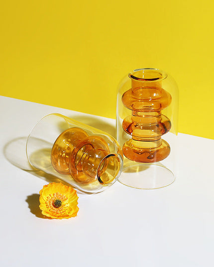 Home Decoration Accessories Nordic Ins Colourful Glass Transparent Vase Living Room Dining Table Dried Flowers Hydroponic Vases NexivoEdge