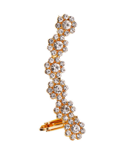 Full Crystal Butterfly Flower Single Crystal Ear Clip NexivoEdge