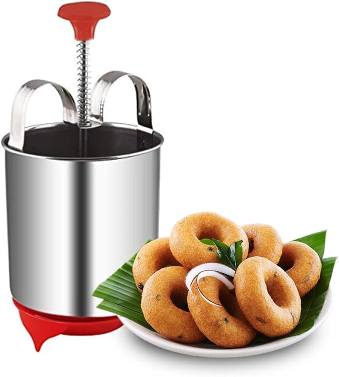 Durable Stainless Steel Mendu Vada Maker Spring Push Mechanism With Stand 19357