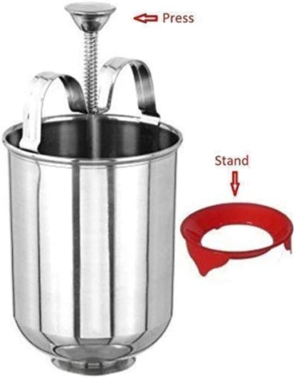 Durable Stainless Steel Mendu Vada Maker Spring Push Mechanism With Stand 19357