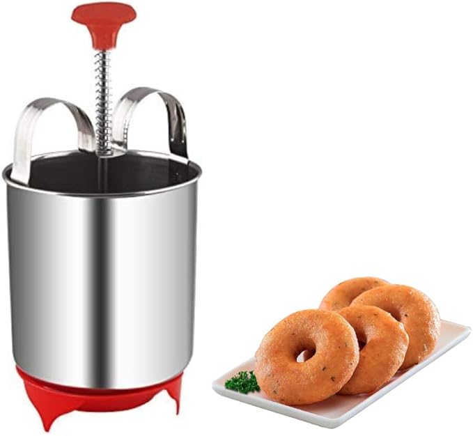 Durable Stainless Steel Mendu Vada Maker Spring Push Mechanism With Stand 19357
