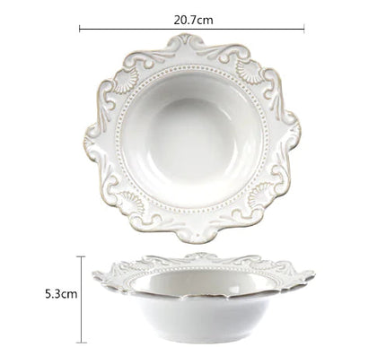 Elegant Baroque Porcelain Dinner Set NexivoEdge
