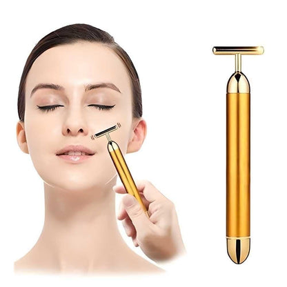 24K Gold Energy Beauty Bar Electric Facial Massage Roller - Nexivo