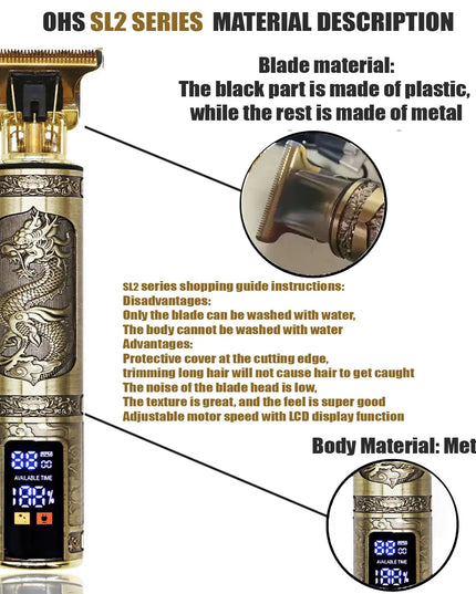 T9 Hair Clipper Repair Beard Shaving Body Hair Trimmer Clippers Electric Machine Men Haircut Machine 0mm Barber Shaver NexivoEdge