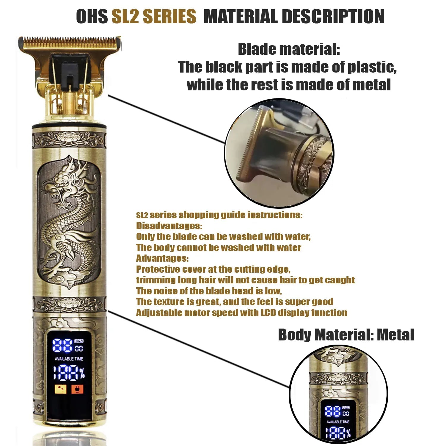 T9 Hair Clipper Repair Beard Shaving Body Hair Trimmer Clippers Electric Machine Men Haircut Machine 0mm Barber Shaver NexivoEdge