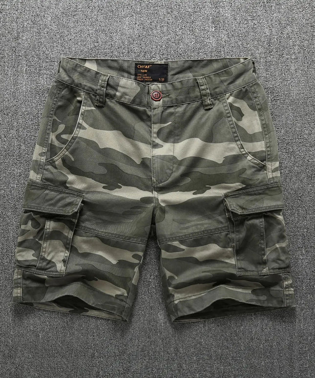 Camouflage Cargo Shorts for Men Summer Casual Shorts Mens Brand Short Pants Multi-pocket Outdoor Clothing Cargo Pants Man NexivoEdge