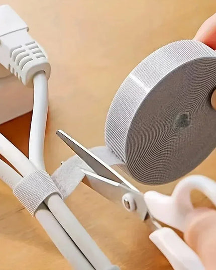Wholesale 2/5M/Roll 12mm Width Cable Organizer USB Cable Winder Management nylon Free Cut Ties Mouse earphone Cord cable ties NexivoEdge