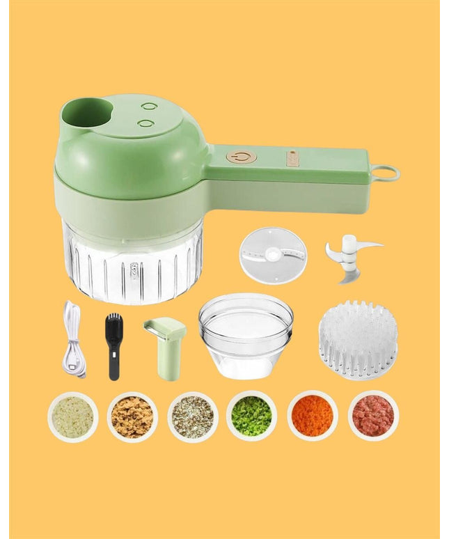 4 in 1 Portable Electric Vegetable Cutter Set - Nexivo