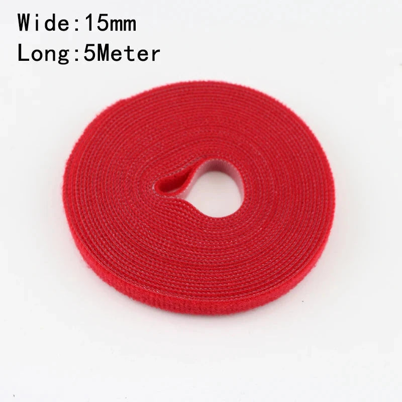 Wholesale 2/5M/Roll 12mm Width Cable Organizer USB Cable Winder Management nylon Free Cut Ties Mouse earphone Cord cable ties NexivoEdge