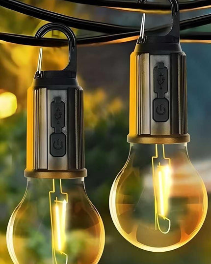 Decorative Hanging Bulb with 3 Modes Tent Lamp for Camping Pac of 2 b1s18a-ff