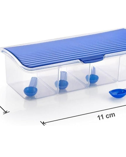4-in-1 Spice Vault with Measuring Spoons and Airtight Lid Pack of 2 b1s18a-ff