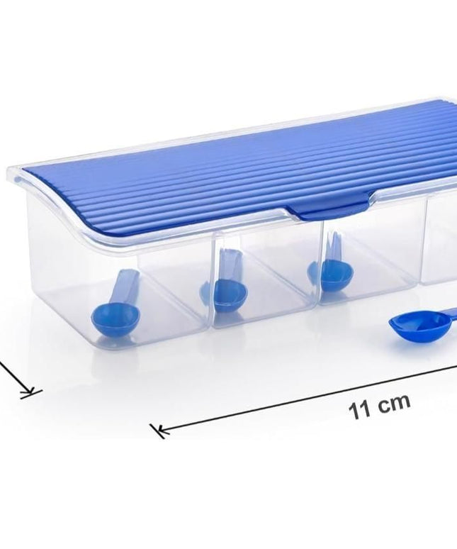4-in-1 Spice Vault with Measuring Spoons and Airtight Lid Pack of 2 b1s18a-ff