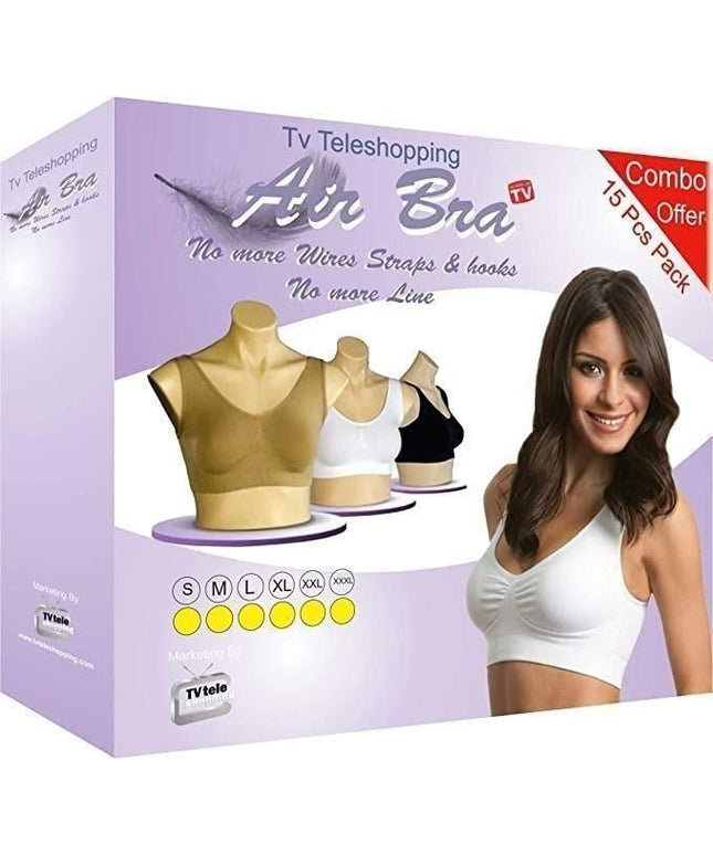 BD Women's Multicolor Air Bra Pack Of 3 Free Size b1s18a-ff