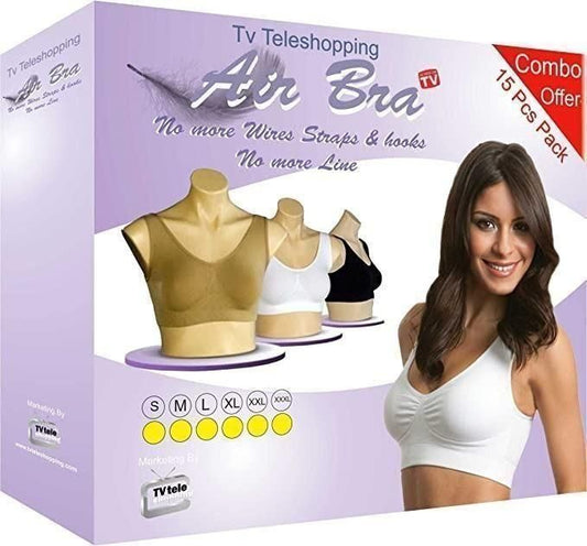 BD Women's Multicolor Air Bra Pack Of 3 Free Size b1s18a-ff