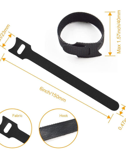 60 Pcs Velcro Cable Ties b1s18a-ff