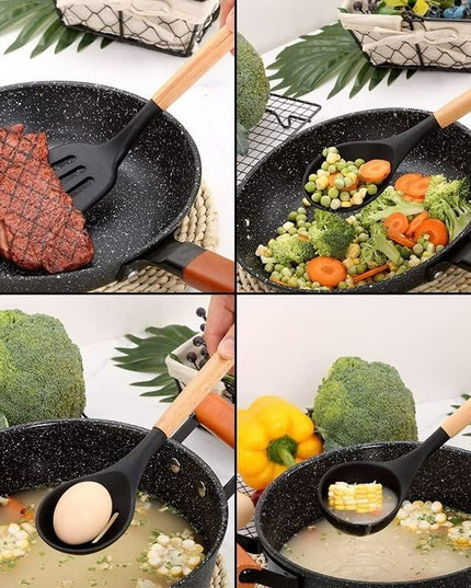 Silicone Cooking Utensils Set of 11pcs with Holder b1s18a-ff
