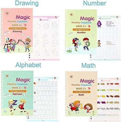 Sank Magic Practice Copybook (4 BOOKS,1 PEN,1 GRIP,10 REFILL) b1s18a-ff