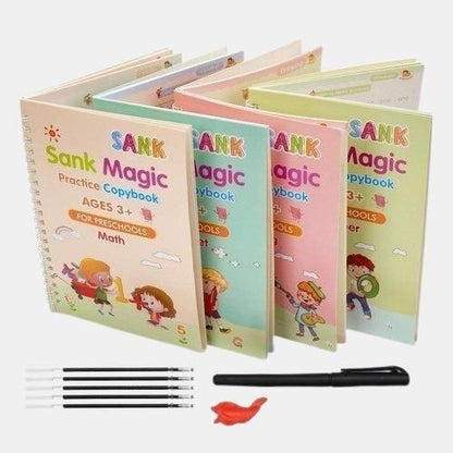 Sank Magic Practice Copybook (4 BOOKS,1 PEN,1 GRIP,10 REFILL) b1s18a-ff