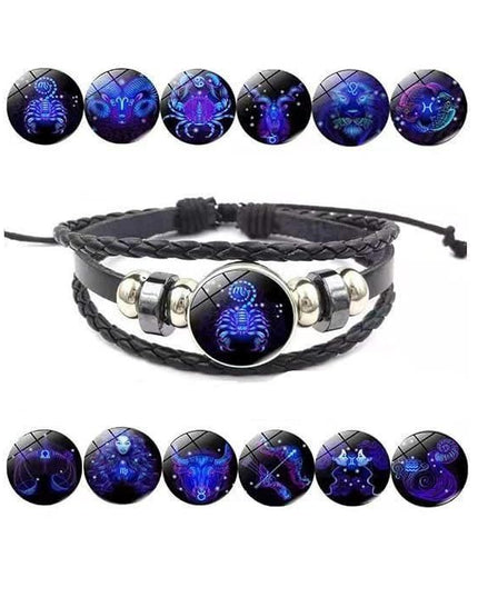 Guardian Bracelet Black Leather Bracelet Adjustable b1s18a-ff