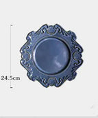 Baroque plate blue 10 inches