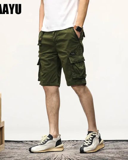 CAAYU Summer Mens Cargo Tactical Short Pants Multi-pocket Shorts Men Oversize Clothing Casual Fashion Jogger Outdoor Khaki Pants NexivoEdge