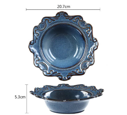 Elegant Baroque Porcelain Dinner Set NexivoEdge