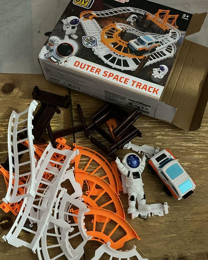 Astronaut Spaceship Track Set - Outer Space Toy Set for Kids b1s18a-ff