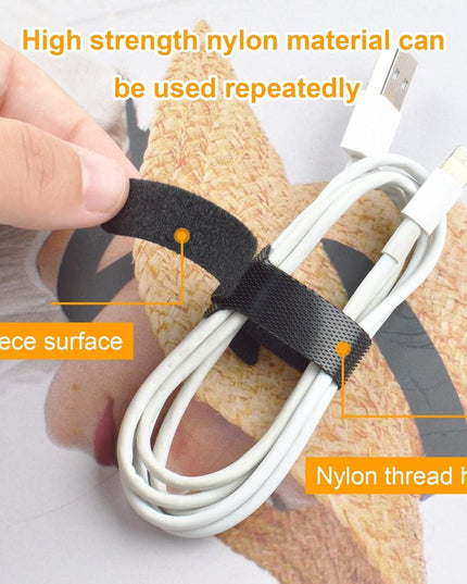 60 Pcs Velcro Cable Ties b1s18a-ff