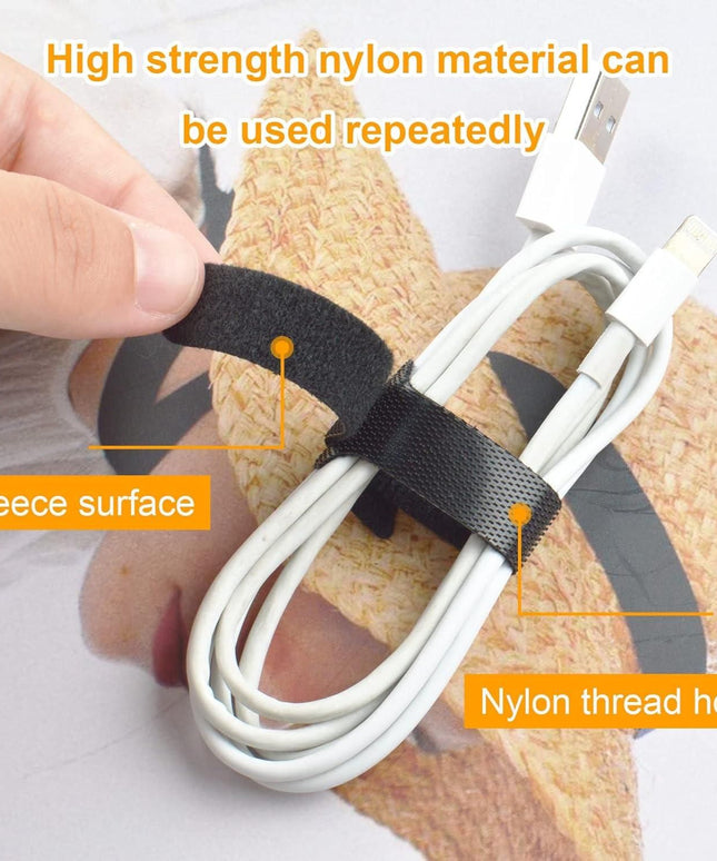 60 Pcs Velcro Cable Ties b1s18a-ff