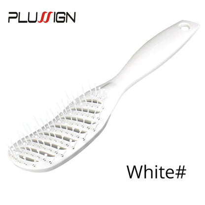Styling Curly Hair Brush Salon Massager Comb Brush Detangling Drying Brush Anti Static Curved Vent Brush Scalp Massage Comb NexivoEdge