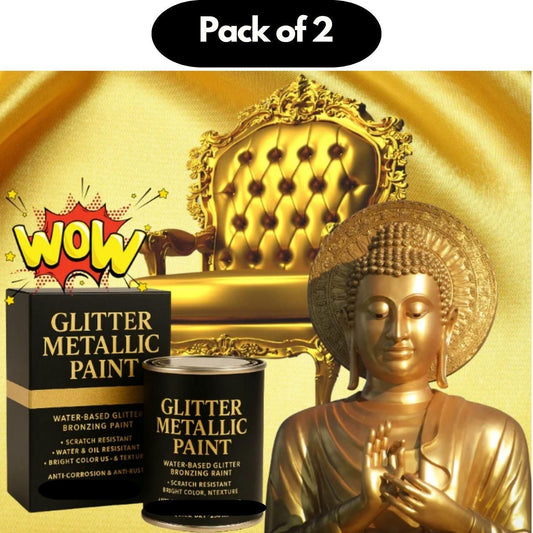 Glitter Metallic Paint 200 ml Pack of 2 b1s18a-ff