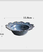 Baroque plate blue 6 inches