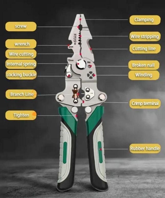 Foldable Multi-Tool Pliers for Electricians (Pack of 1) b1s18a-ff