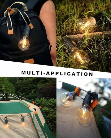 Decorative Hanging Bulb with 3 Modes Tent Lamp for Camping Pac of 2 b1s18a-ff