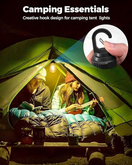 Decorative Hanging Bulb with 3 Modes Tent Lamp for Camping Pac of 2 b1s18a-ff
