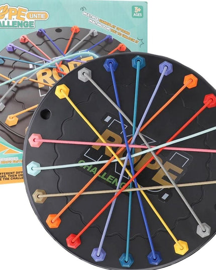 Rope Sorting Puzzle, Brainy Teaser Rope Strategy Board Game Logic Knots Untangling Table Toy b1s18a-ff
