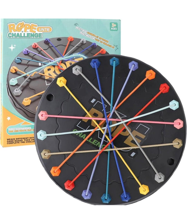 Rope Sorting Puzzle, Brainy Teaser Rope Strategy Board Game Logic Knots Untangling Table Toy b1s18a-ff