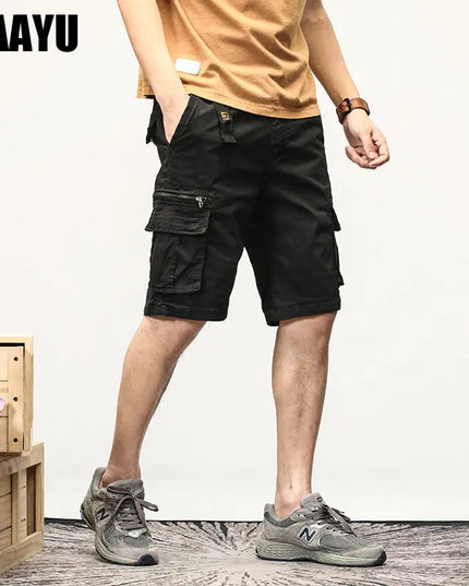 CAAYU Summer Mens Cargo Tactical Short Pants Multi-pocket Shorts Men Oversize Clothing Casual Fashion Jogger Outdoor Khaki Pants NexivoEdge