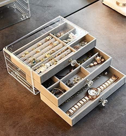 3 Layer Jewellery Storage Box b1s18a-ff